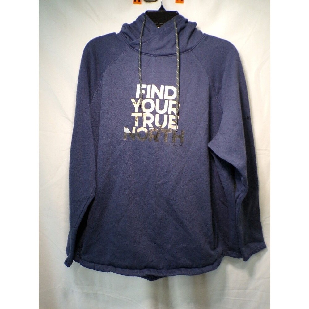 Columbia Women's XL Find Your True North Graphic Pullover Hoodie Blue